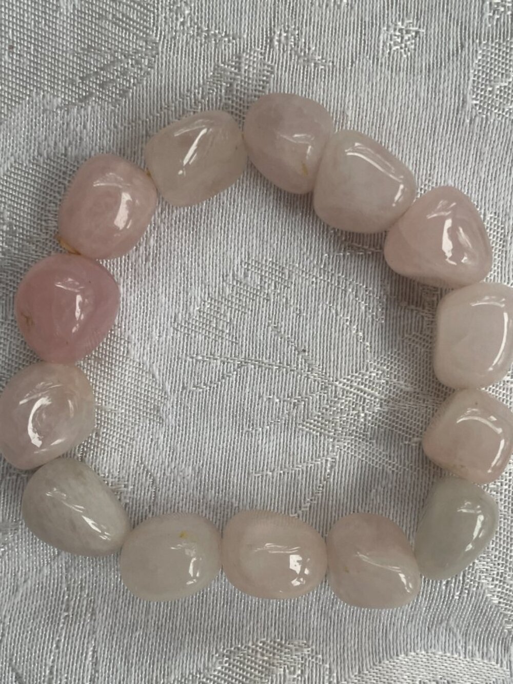 Chunky rose quartz crystal bracelet. Stretch bracelet. 50g - Picture 2 of 2